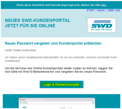 Registrierung Onlineportal