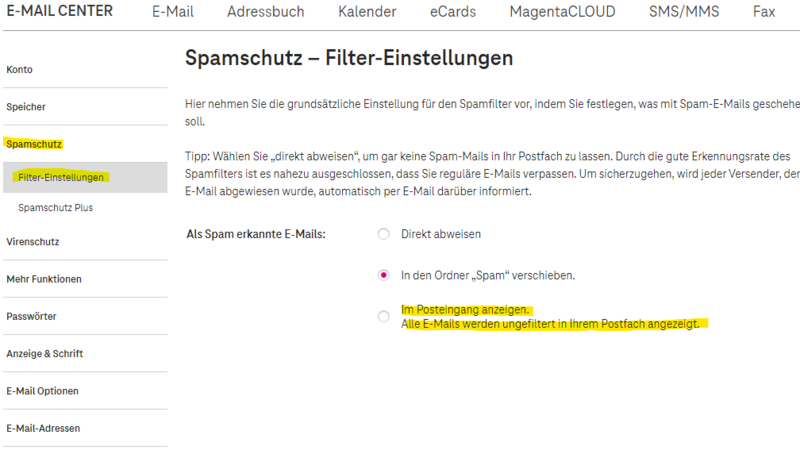 Spamschutz Registrierung Onlineportal