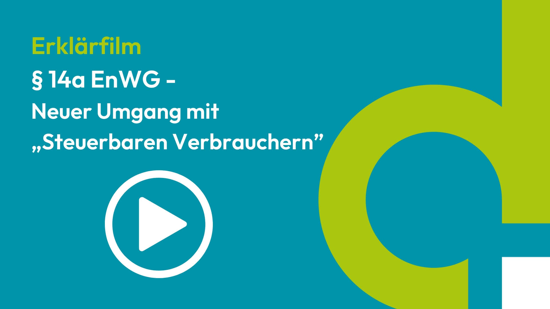 Video zum Umgang mit Steuerbaren Verbrauchseinrichtungen