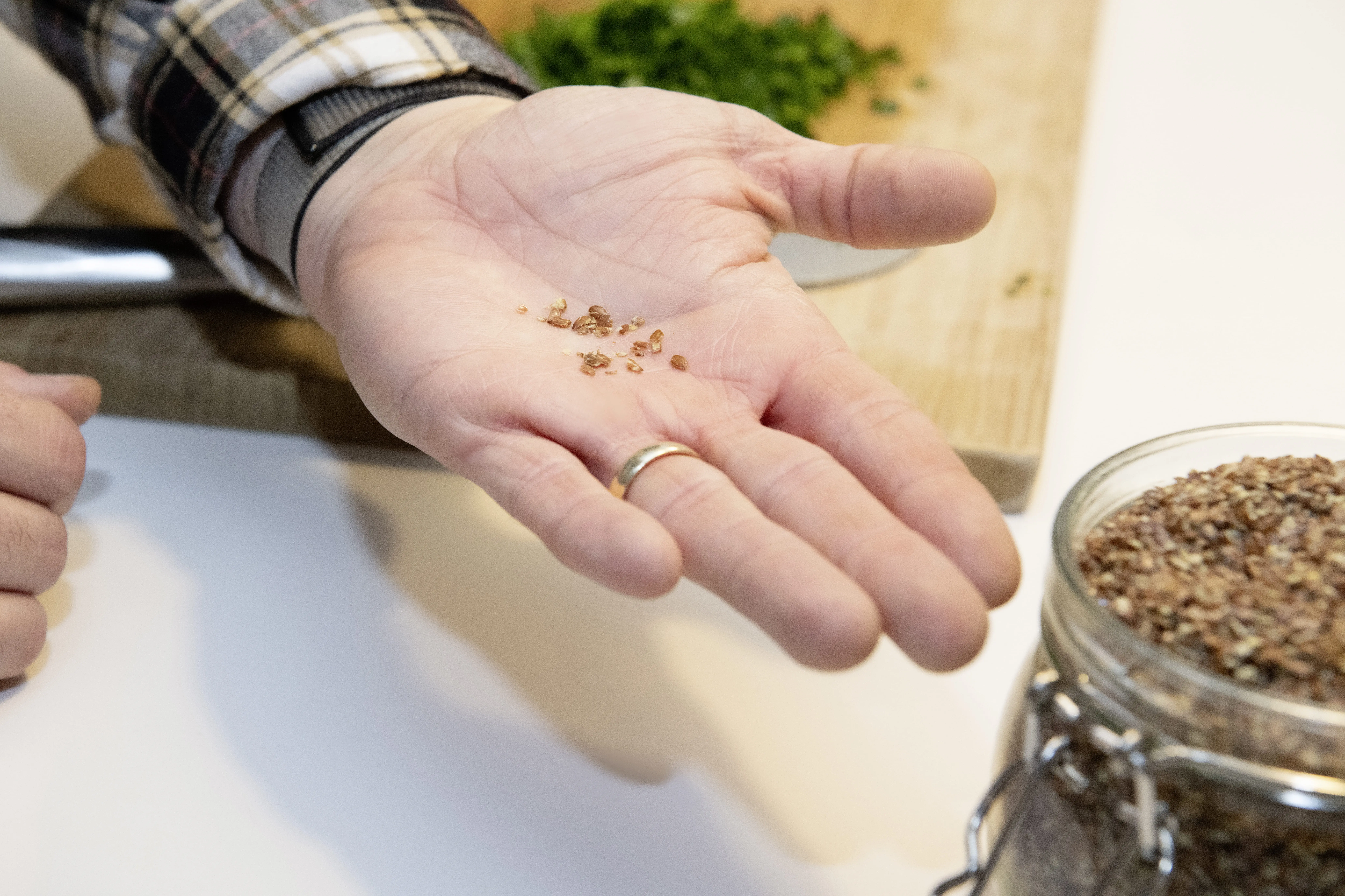 Geschrotete Leinsamen