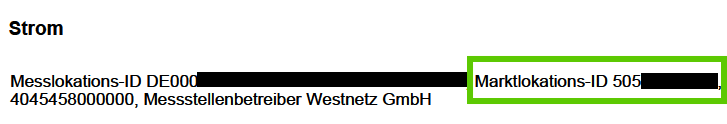 MaLo-ID Nummer MaLo-ID Nummer