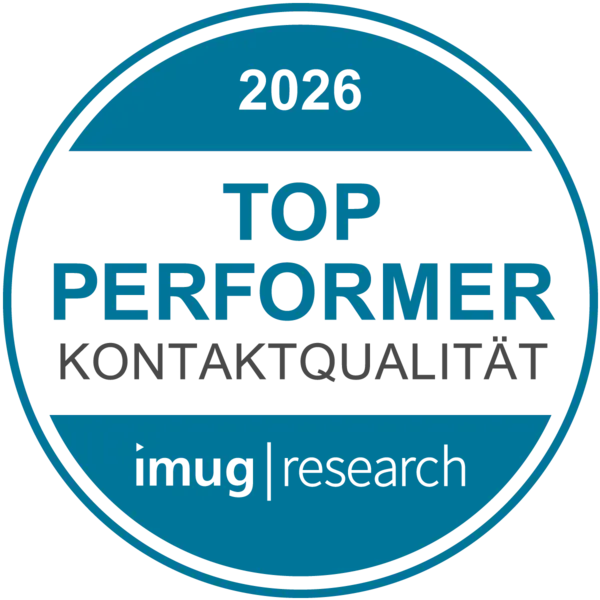 imug Benchmark Top Performer Kontaktqualität